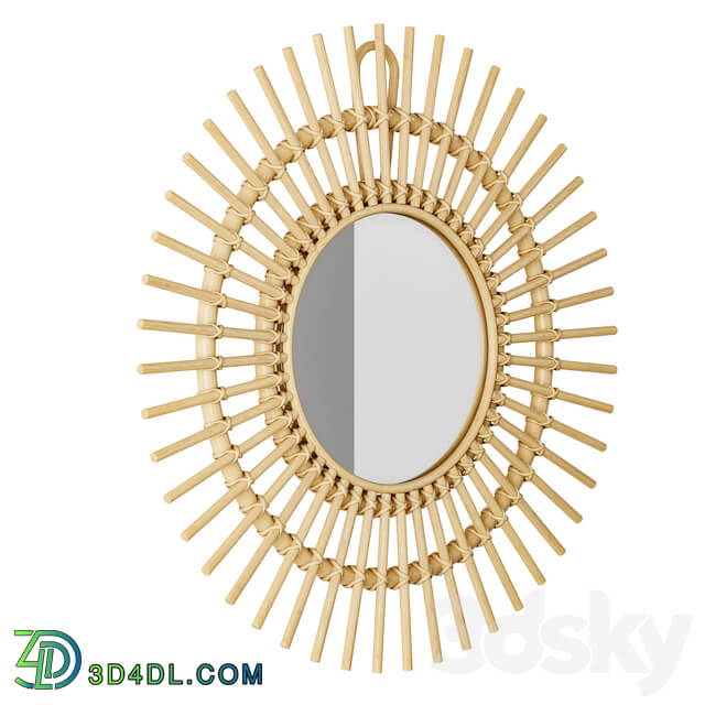 H M Home Rotan Mirror