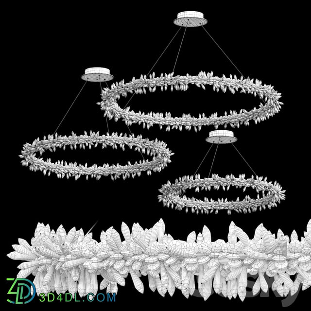 Pendant light Crystal ring chandelier SIBYL