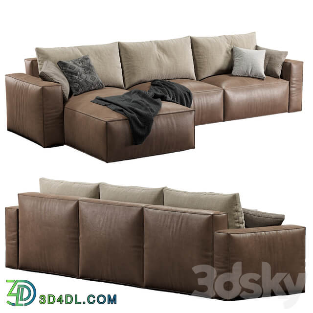 Room108 Leather sofa Elise stretch