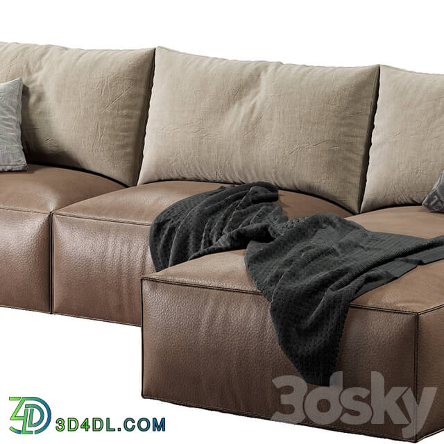 Room108 Leather sofa Elise stretch