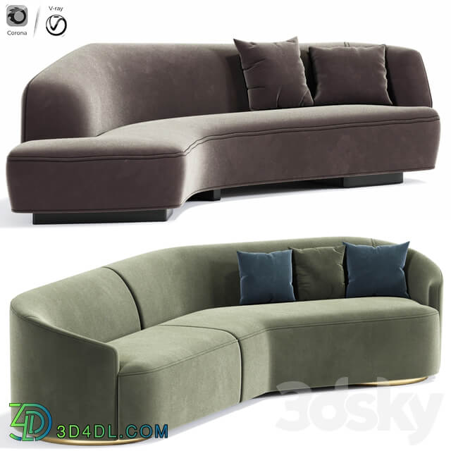 Korduda Sofa And Vladimir Kagan Sofa