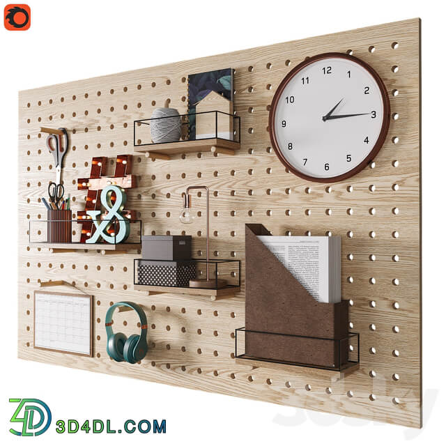 Perforated board organizer 2