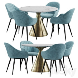 Table Chair La Forma West elm Silhouette dining set 
