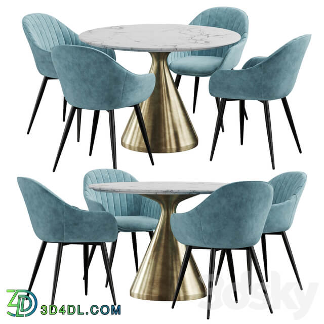 Table Chair La Forma West elm Silhouette dining set