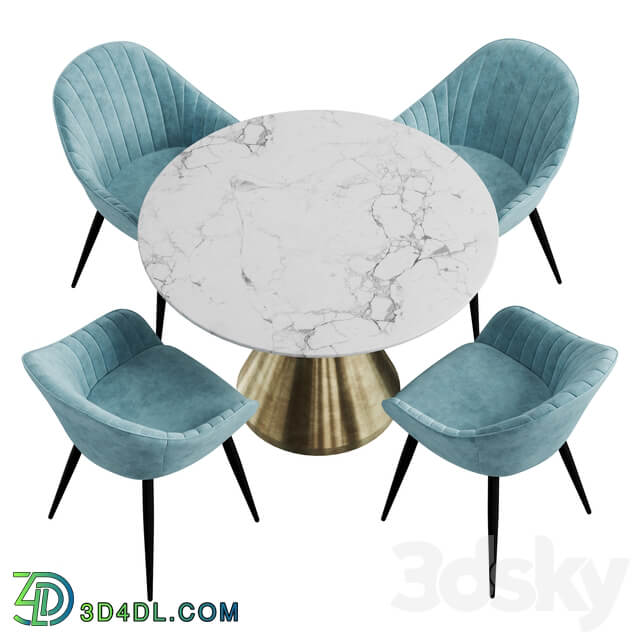 Table Chair La Forma West elm Silhouette dining set