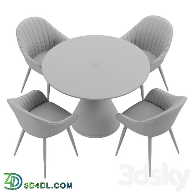 Table Chair La Forma West elm Silhouette dining set