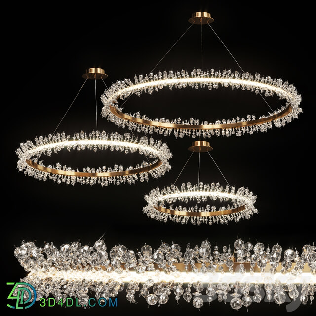 Pendant light Crystal ring chandelier THERA