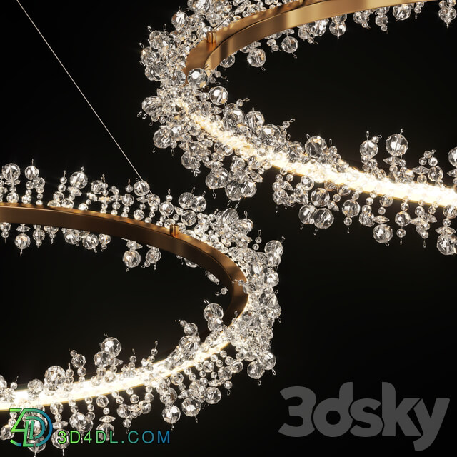 Pendant light Crystal ring chandelier THERA