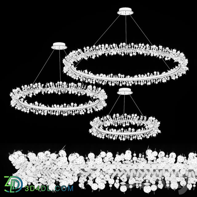 Pendant light Crystal ring chandelier THERA