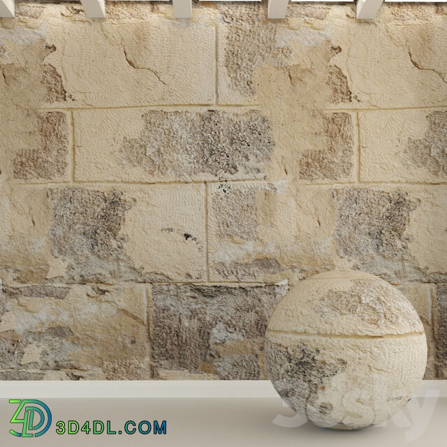 Stone wall. Stone block. 147