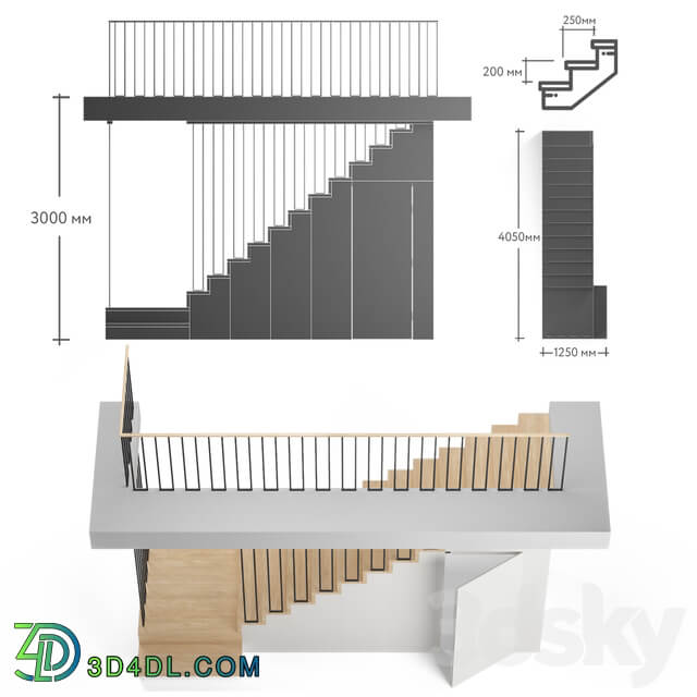 Staircase with storage