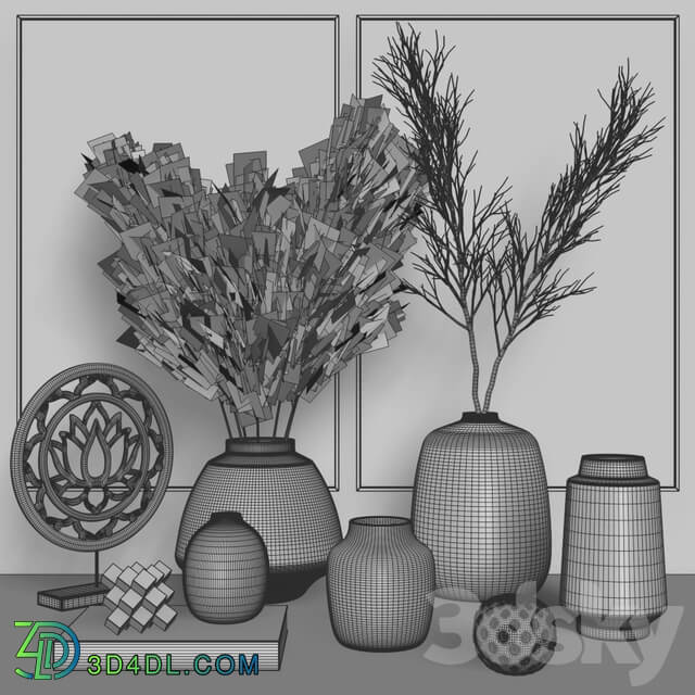 Pampa Grass Vase Decor Set 14