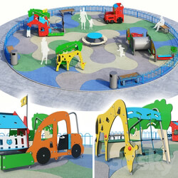 Children playground Kompan. 3D Models 