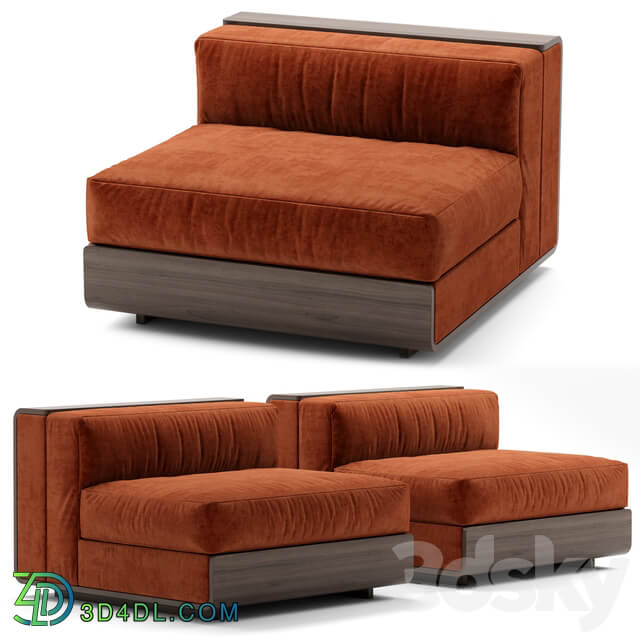 ACERBIS LIFE sectional velvet sofa