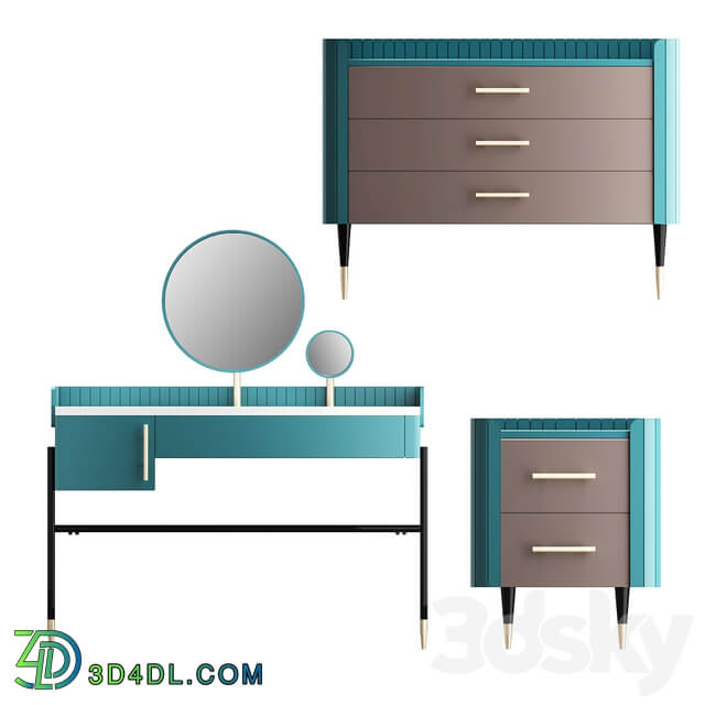 Sideboard Chest of drawer furniture set Lali Dressing Table Lali Chest of Drawers Lali Bedside Table