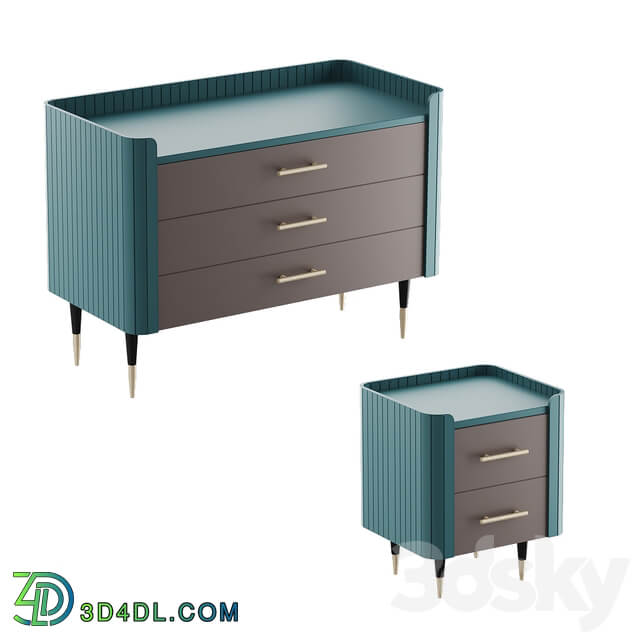 Sideboard Chest of drawer furniture set Lali Dressing Table Lali Chest of Drawers Lali Bedside Table