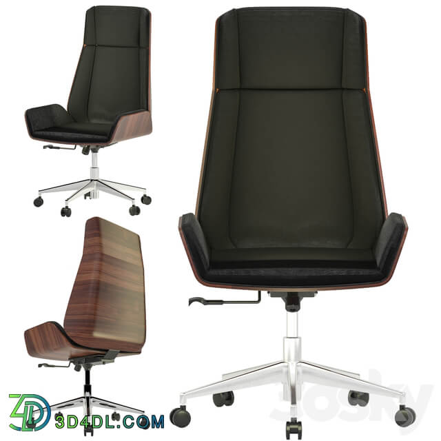 Hazel high back leather chair