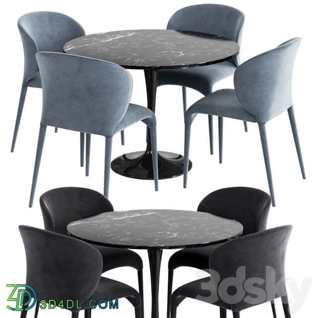Table Chair Coco Republic Knoll Dinning Set
