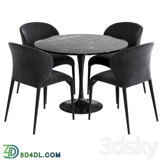Table Chair Coco Republic Knoll Dinning Set