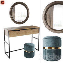 Dressing table Nord pouf Roma big mirror Afsan la redoute 