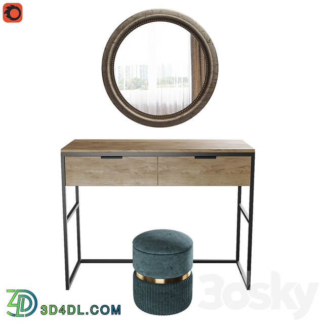 Dressing table Nord pouf Roma big mirror Afsan la redoute