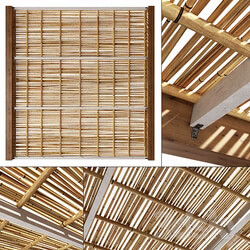 Bamboo branch decor Ceiling n21 Ceiling from bamboo branches decor number 21 