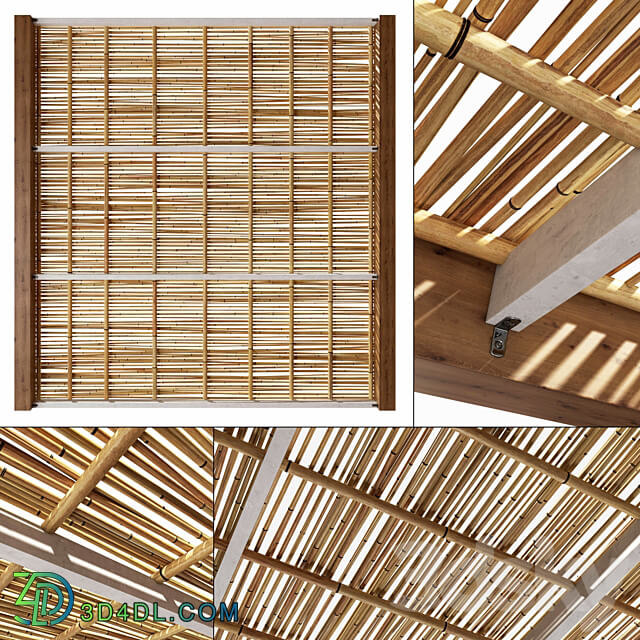 Bamboo branch decor Ceiling n21 Ceiling from bamboo branches decor number 21