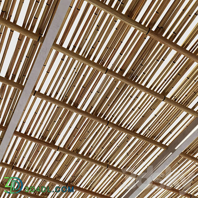 Bamboo branch decor Ceiling n21 Ceiling from bamboo branches decor number 21