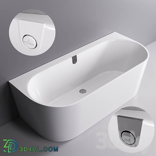 Wall mounted bathtub Villeroy Boch Oberon 2.0