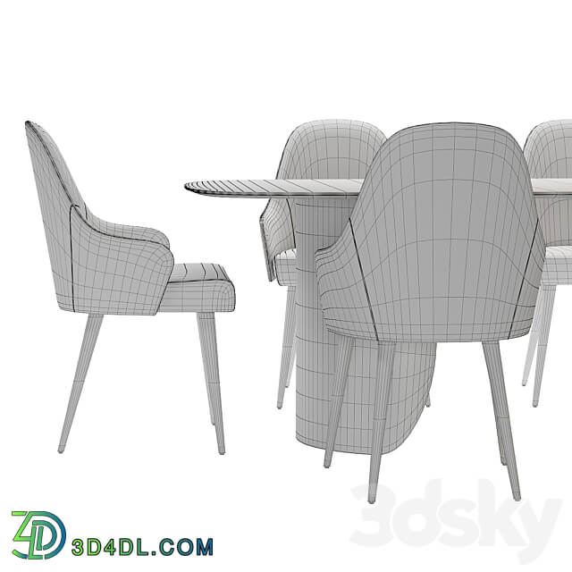 Table Chair Ludwig chair and table Petalo 72 by Reflex