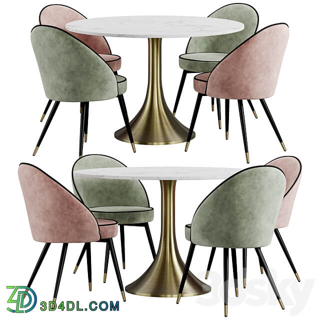 Table Chair Eichholtz La Forma Oria dining set