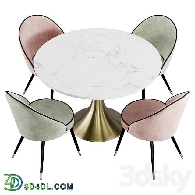 Table Chair Eichholtz La Forma Oria dining set