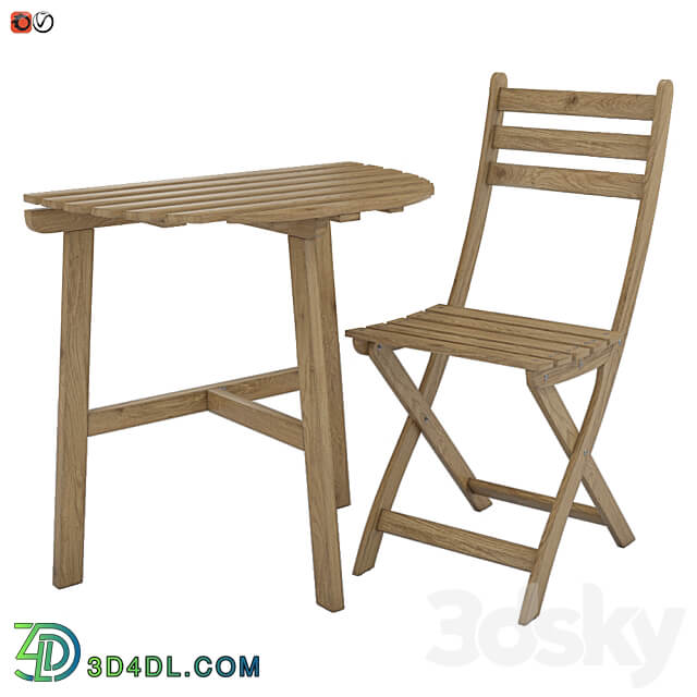 Table Chair Table chair Ikea ASKHOLMEN 02