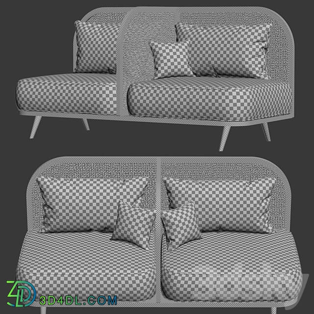 Two seater restaurant sofa TS2 Double sofa