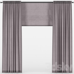 Curtains with roman 