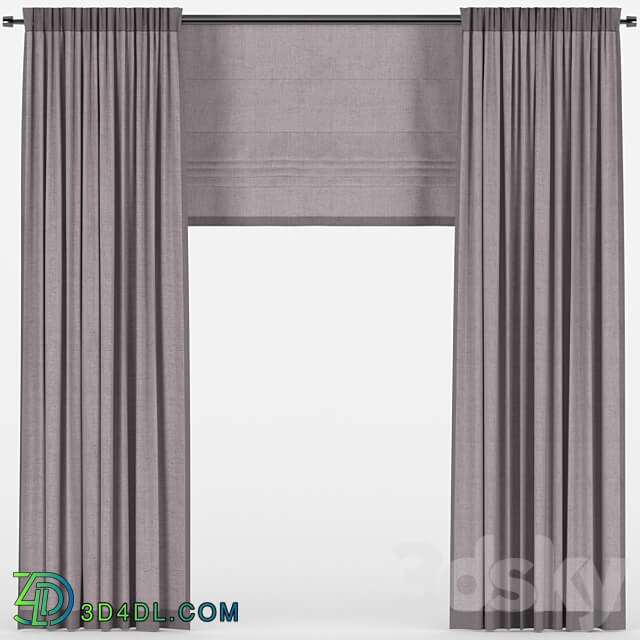 Curtains with roman