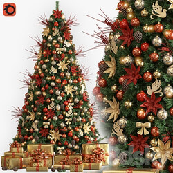 Christmas tree corona 3D Models 