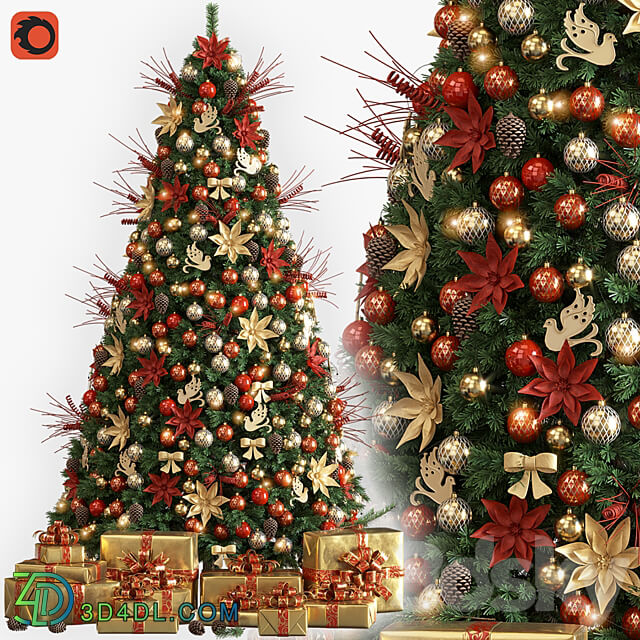 Christmas tree corona 3D Models