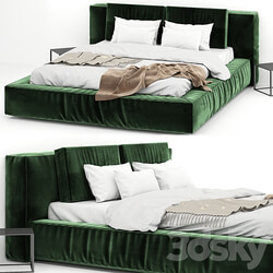 Bed Velvet green bed 