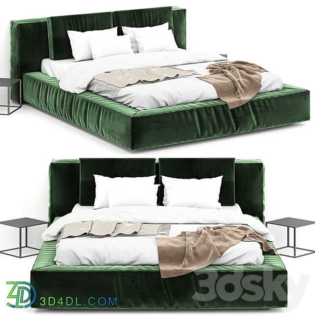 Bed Velvet green bed