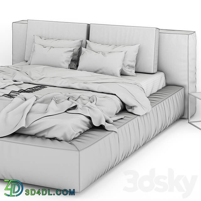 Bed Velvet green bed