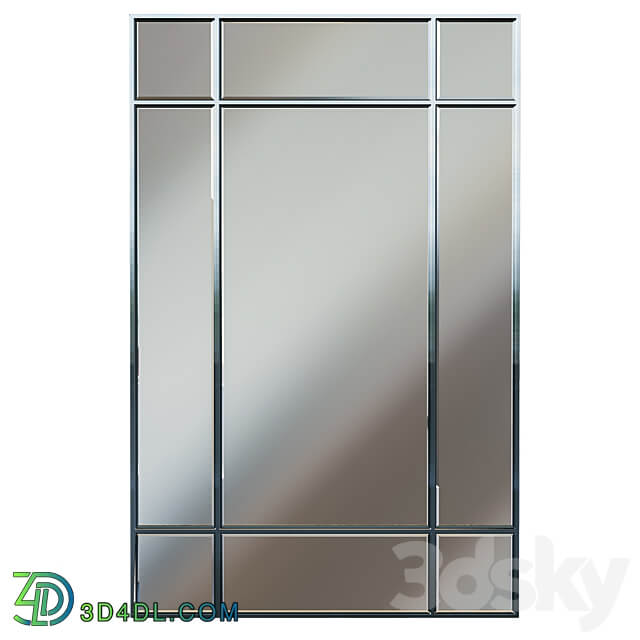 Rectangular mirror in chrome frame KFG048