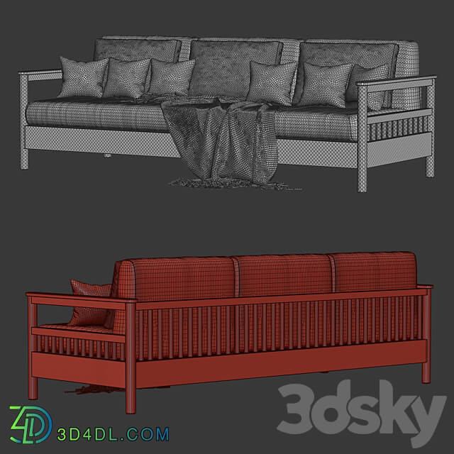 Tribeca outdoor three seater sofa