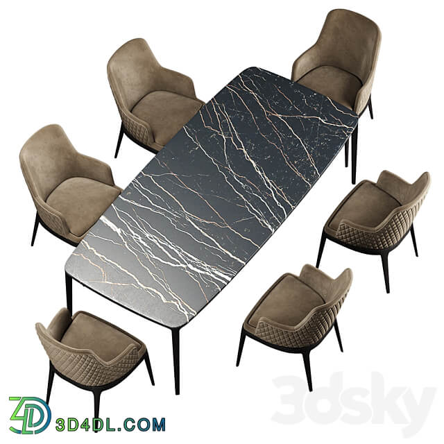 Table Chair Poliform HENRY Table EDNA Chair
