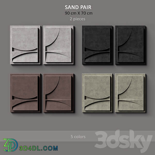Relief Sand Pair 3D Models