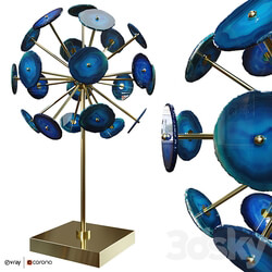 Other decorative objects Agate Burst Brass Blue 