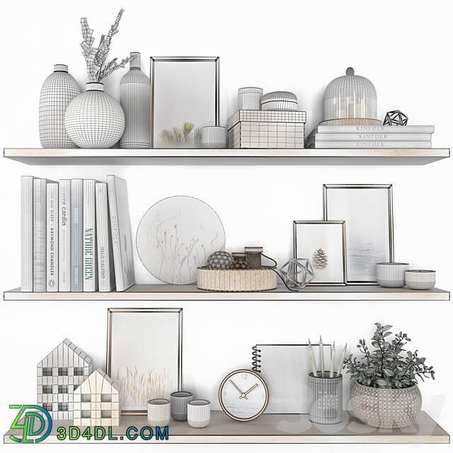 Decorative shelf set