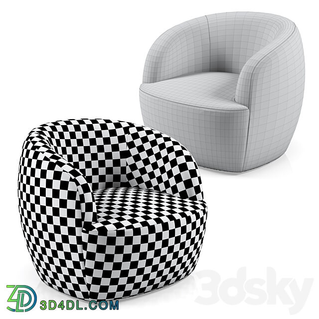 gwyneth ivory boucle chair 3D Models