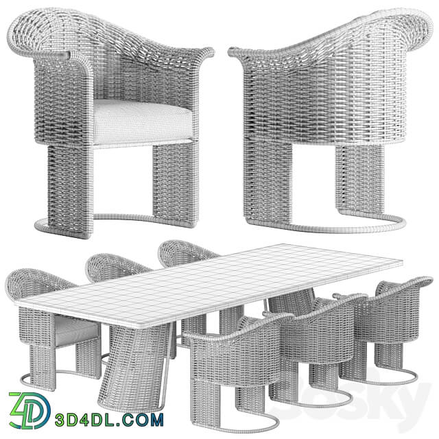 Table Chair Rugiano Marina dining set