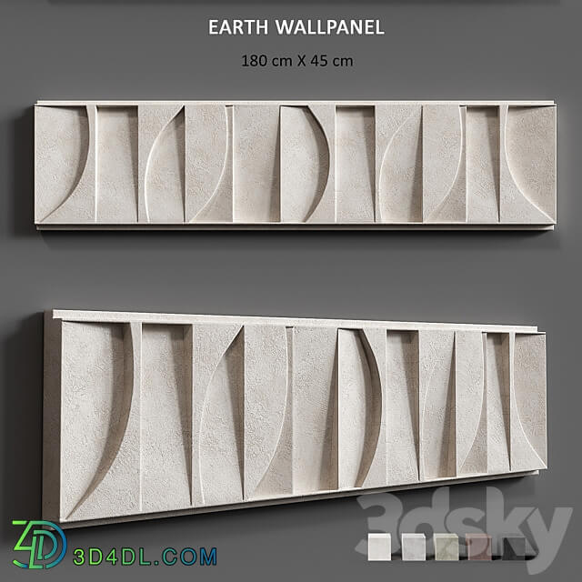 Relief Earth Wallpanel 3D Models
